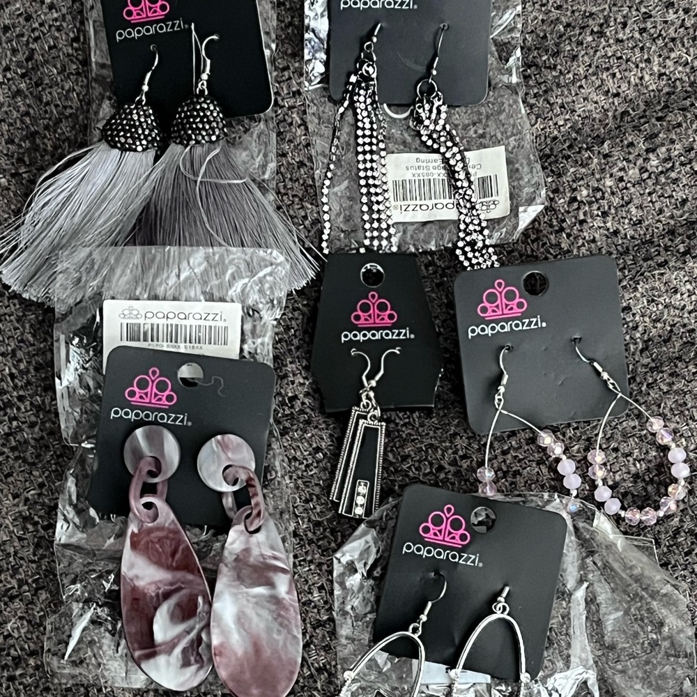 NWT Lot 6 pairs Paparazzi dangle drop Earrings